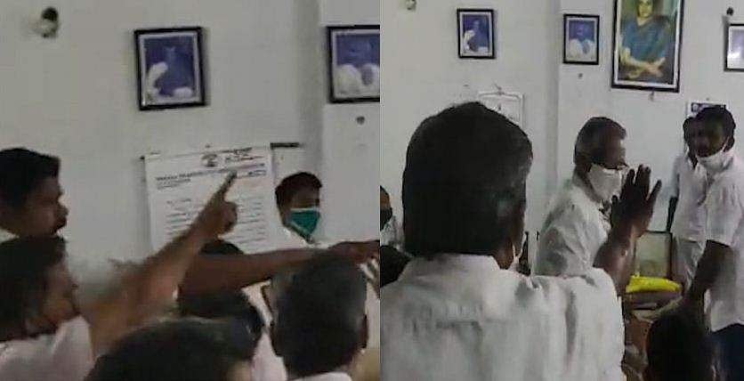പുനഃസംഘടനയെച്ചൊല്ലി കോണ്‍ഗ്രസില്‍ കയ്യാങ്കളി ; ഓഫീസിലെ കസേരകള്‍ അടിച്ചുതകര്‍ത്തു