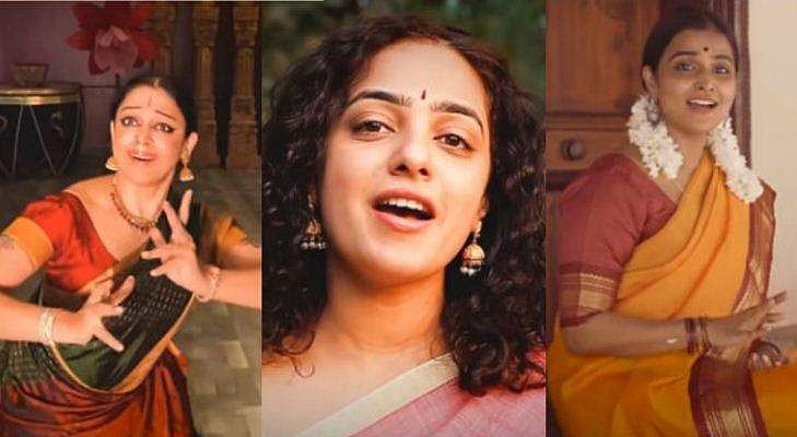 'മാർ​ഗഴി തിങ്കൾ' പാടി തെന്നിന്ത്യൻ സുന്ദരികൾ, ഒപ്പം ചുവടുവെച്ച് ശോഭനയും; വിഡിയോ