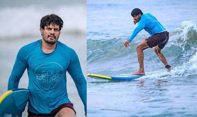 വര്‍ക്കല കടലില്‍ നിന്ന് ഒരു കൊണ്ടാക്ട് ലെന്‍സ് കിട്ടിയാന്‍ എനിക്ക് തിരിച്ചു തരണം; സര്‍ഫിങ് ചിത്രങ്ങളുമായി സുദേവ്