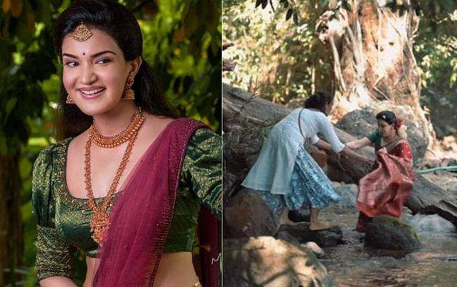 ഫോട്ടോഷൂട്ടിനിടെ കാൽ വഴുതി പുഴയിലേക്ക്; നടി ഹണി റോസ് രക്ഷപെട്ടത് തലനാരിഴയ്ക്ക്, വിഡിയോ