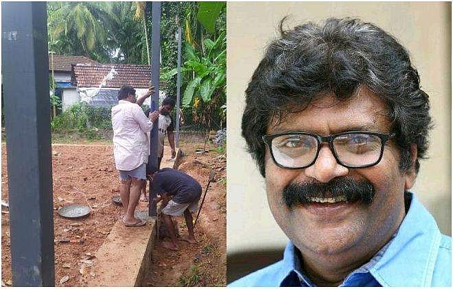 'ദൂരെ നിന്നു നോക്കുമ്പോൾ വളരെ ചെറുതാണ്', ജോലിക്കാർക്കൊപ്പം പണിയെടുത്ത് അലി അക്ബർ, ചിത്രങ്ങൾ