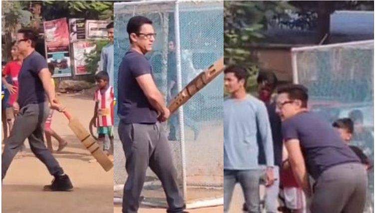ഗ്രൗണ്ടില്‍ കുട്ടികള്‍ക്കൊപ്പം ക്രിക്കറ്റ് കളിച്ച് ആമിര്‍ ഖാന്‍; വിഡിയോ വൈറലായതിന് പിന്നാലെ ചീത്തവിളി