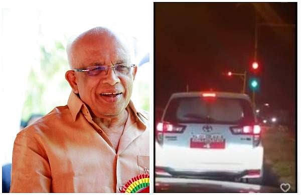 'മന്ത്രിയ്ക്ക് നിയമം ബാധകമല്ലേ?'; റെഡ് സിഗ്നല് വകവയ്ക്കാതെ മുന്നോട്ടുപോയി കെ കൃഷ്ണന്കുട്ടിയുടെ വാഹനം (വീഡിയോ)