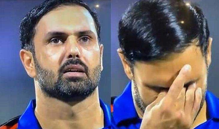 അഫ്ഗാന്‍ ജനതയ്ക്ക് സന്തോഷം നല്‍കിയ ജയം, ദേശിയ ഗാനം പാടവെ കണ്ണീരണിഞ്ഞ് മുഹമ്മദ് നബി