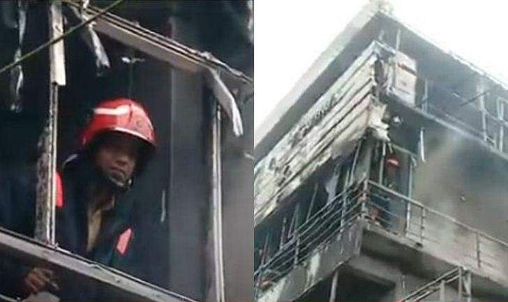 ഇടപ്പള്ളിയിൽ മൂന്ന് നില കെട്ടിടത്തിന് തീപിടിച്ചു 