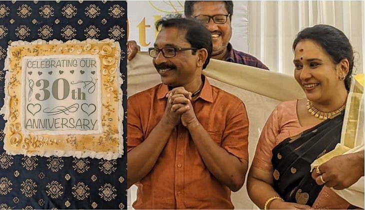 30ാം വിവാഹ വാർഷികത്തിൽ ഭർത്താവിന് സർപ്രൈസുമായി മാലാ പാർവതി; വിഡിയോ