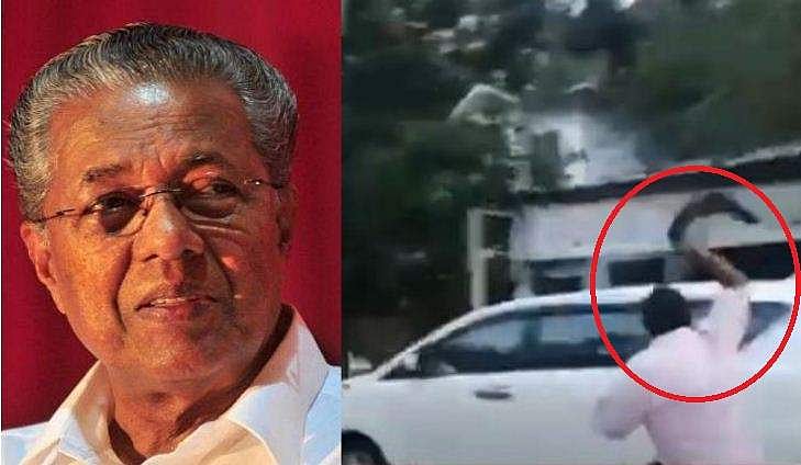 മുഖ്യമന്ത്രിക്കുനേരെ പ്രതിഷേധം: യൂത്ത് കോൺഗ്രസ് പ്രവർത്തകർ കരിങ്കൊടി കാണിച്ചു 
