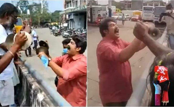 എൽഡിഎഫ് ജയം ആഘോഷിച്ച് വിനായകൻ, ഇലത്താളം കൊട്ടി ജോജുവും; വിഡിയോ വൈറൽ 