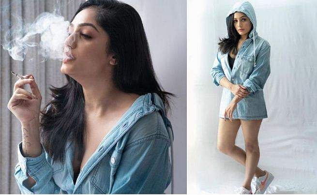 സി​ഗരറ്റ് പുകച്ച്, ഡെനിം ഷർട്ടിൽ ആര്യ, ​ഗ്ലാമറസ് ഫോട്ടോഷൂട്ട് വൈറൽ