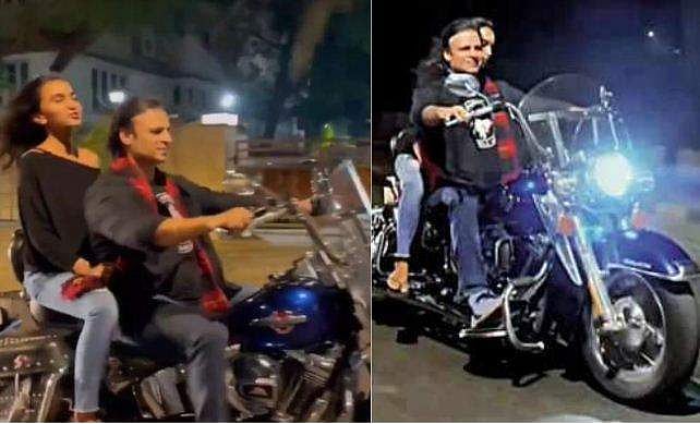 മാസ്‌കും ഹെല്‍മെറ്റും ഇല്ല, ഭാര്യയുമൊത്ത് നടന്‍ വിവേക് ഒബ്‌റോയുടെ ബൈക്ക് സവാരി; പിഴ 
