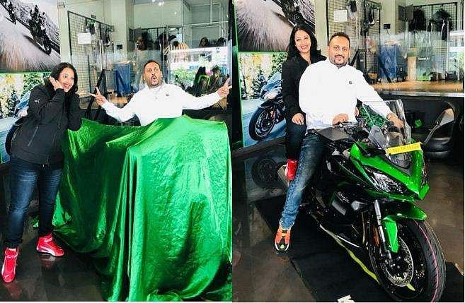 15 ലക്ഷത്തിൽ സൂപ്പർബൈക്ക് സ്വന്തമാക്കി അർജുനും സൗഭാ​ഗ്യയും; വിഡിയോ വൈറൽ