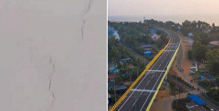 ആലപ്പുഴ ബൈപ്പാസിന്റെ അടിപ്പാതയ്ക്കു മുകളിൽ വിള്ളൽ; ഉന്നത ഉദ്യോഗസ്ഥര്‍ പരിശോധിച്ചു; നിരീക്ഷണത്തിൽ