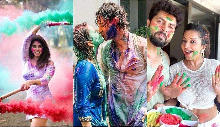 ആദ്യ ഹോളി ആഘോഷിച്ച് കാജൾ അഗർവാൾ, കുടുംബത്തോടൊപ്പം സണ്ണി ലിയോണി; നിറങ്ങളിൽ കുളിച്ച് താരങ്ങൾ, ചിത്രങ്ങളും വിഡിയോയും 