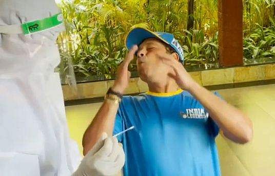 കോവിഡ് ടെസ്റ്റിനിടെ ‘വേദന കൊണ്ട് ഉറക്കെ കരഞ്ഞ്‘ സച്ചിൻ! പ്രാങ്ക് വീഡിയോ