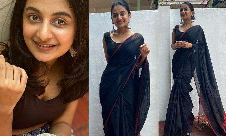 'ഒരൊറ്റ പിന്നുകൊണ്ട് സാരിയുടുക്കാൻ പഠിച്ചു'; ചിത്രങ്ങളുമായി എസ്തർ അനിൽ
