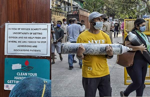 പ്രാണവായുവിനായി പിടഞ്ഞ് ഉത്തരേന്ത്യ; ഓക്‌സിജന്‍ ക്ഷാമം രൂക്ഷം, ആശുപത്രികള്‍ രോഗികളെ ഒഴിവാക്കുന്നു