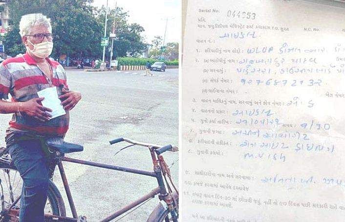 സൈക്കിള്‍ ഇടത് വശത്തിലൂടെ ഓടിച്ചു; 100 രൂപ പിഴ; കോടതിയില്‍ അടച്ചാല്‍ മതിയെന്ന് പൊലീസ്