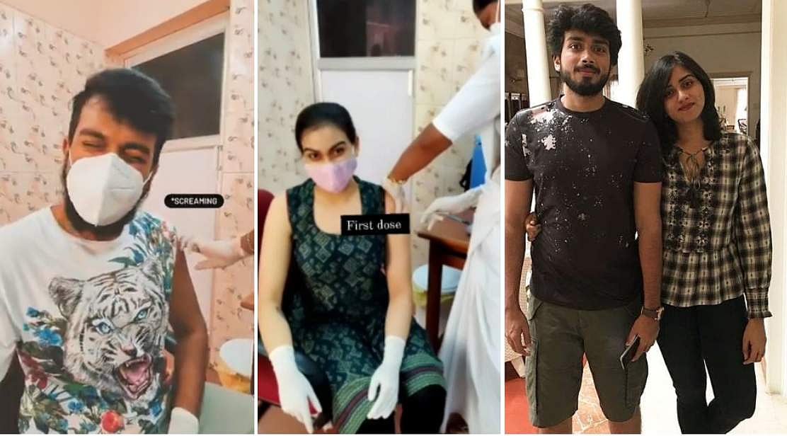 കോവിഡ് വാക്സിൻ സ്വീകരിച്ച് കാളിദാസും മാളവികയും; വിഡിയോ