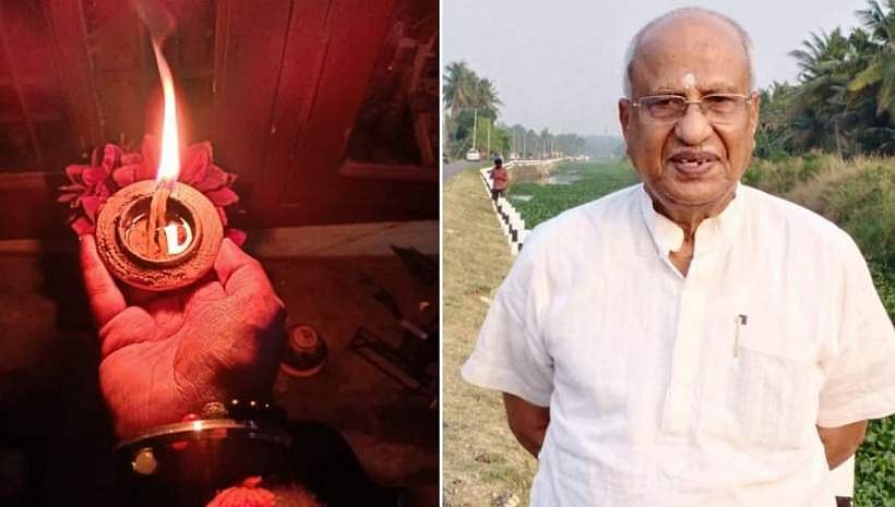 എൽഡിഎഫ് വിജയാഘോഷം; ദീപവുമായി ഒ രാജ​ഗോപാലും! പലർക്കും കാര്യം പിടികിട്ടിയത് ഹാഷ്ടാ​ഗ് കണ്ടപ്പോൾ