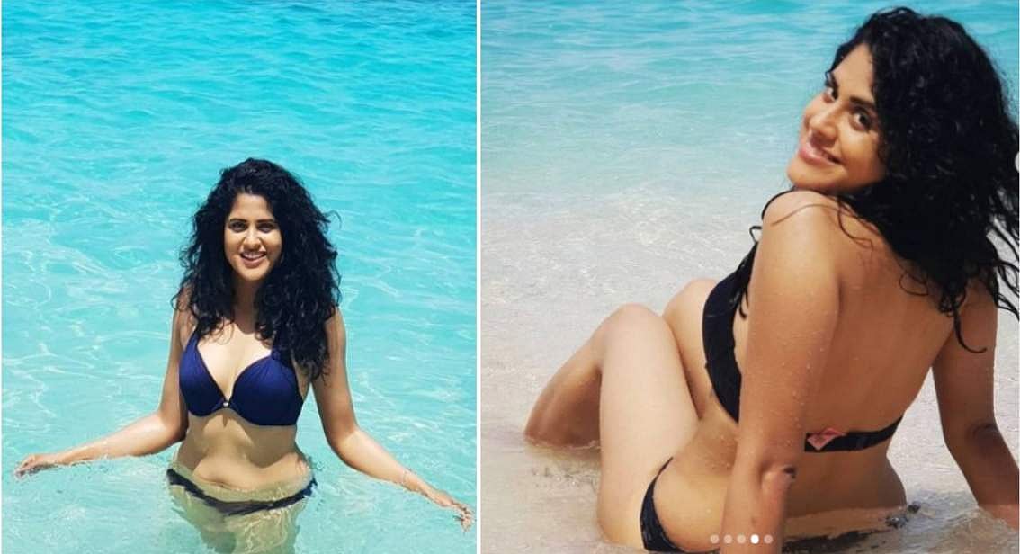നീല ബിക്കിനി അണിഞ്ഞ് നേഹ അയ്യർ; ചിത്രങ്ങൾ വൈറൽ