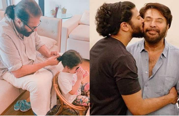 മറിയത്തിന്റെ മുടി ചീകിയൊതുക്കി ഉപ്പൂപ്പ; ദുൽഖറിന്റെ 'ഫാദേഴ്സ് ഡേ' ചിത്രം വൈറൽ 