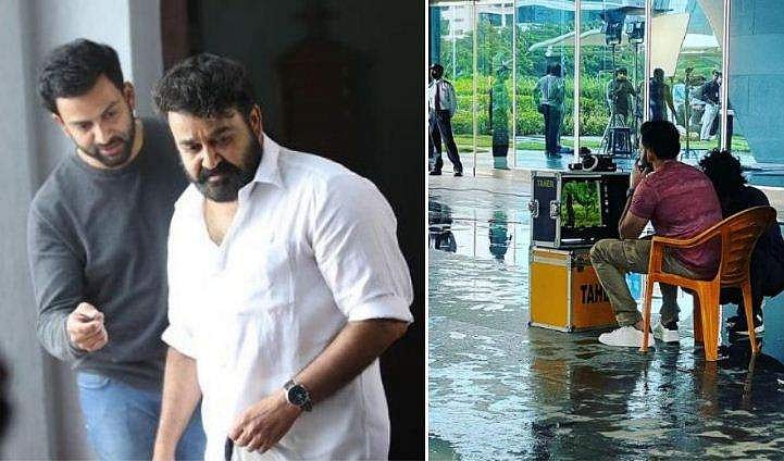 ഡയറക്ടർ സാർ മോണിറ്ററിന് മുന്നിലേക്ക് തിരിച്ചെത്തി, ബ്രോ ഡാഡിക്ക് തുടക്കം; ലൊക്കേഷൻ ചിത്രം