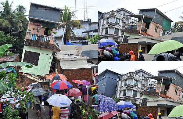 തുണി എടുക്കാന്‍ ടെറസില്‍ കയറി, മെറ്റല്‍ ഇറക്കുന്ന പോലെ ശബ്ദം കേട്ടു, നോക്കിയപ്പോള്‍ വീട് ചരിയുന്നു; നടുക്കം മാറാതെ അയല്‍വാസികള്‍