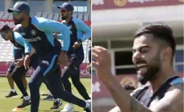 ചിരിയടക്കാനാവാതെ കോഹ്‌ലി, ഫീല്‍ഡിങ് കോച്ചിന്റെ ജന്മദിനാഘോഷം; പരിശീലനം ആരംഭിച്ച് ഇന്ത്യ
