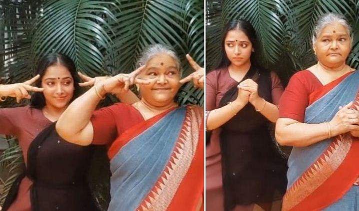 അനുസിത്താരയ്ക്കൊപ്പം നൃത്തം ചെയ്യുന്ന മുത്തശ്ശി, അമ്പരപ്പിച്ച് ശ്യാമള സേവ്യർ; വിഡിയോ
