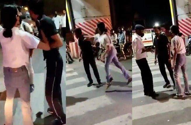 നടുറോഡില്‍ കാര്‍ ഡ്രൈവറുടെ മുഖത്തടിച്ച് യുവതി;  വീഡിയോ വൈറല്‍