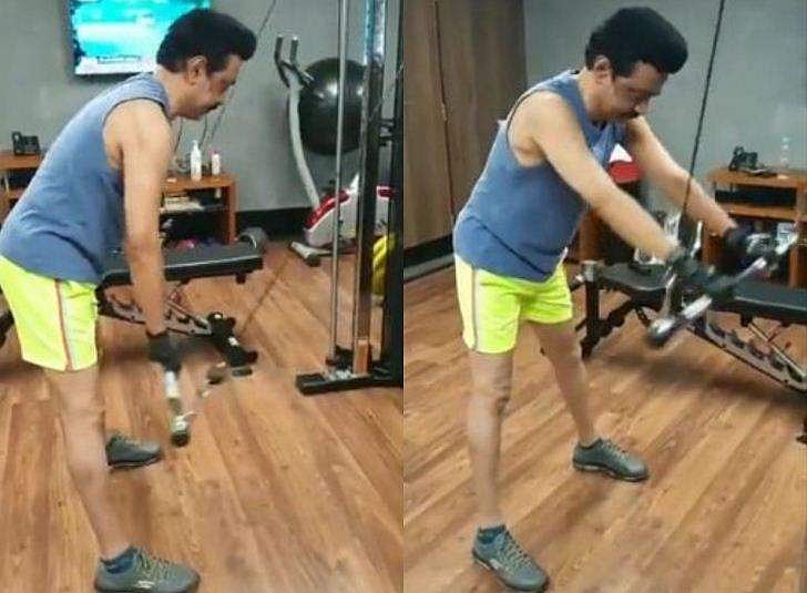 ഫിറ്റ്നസാണ് മെയിൻ; വർക്കൗട്ടിൽ മുഴുകി മുഖ്യമന്ത്രി സ്റ്റാലിൻ; വീഡിയോ വൈറൽ 