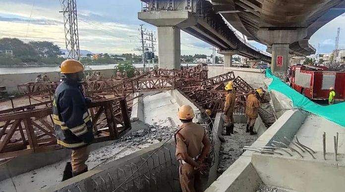 മധുരയില്‍ നിര്‍മ്മാണത്തിലിരുന്ന പാലം തകര്‍ന്നു; ഒരാള്‍ മരിച്ചു