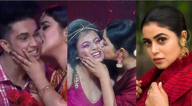 വേദിയിൽവച്ച് മത്സരാർത്ഥികളുടെ മുഖത്തു കടിച്ചു; ഷംന കാസിമിനെതിരെ വിമർശനം; വിഡിയോ