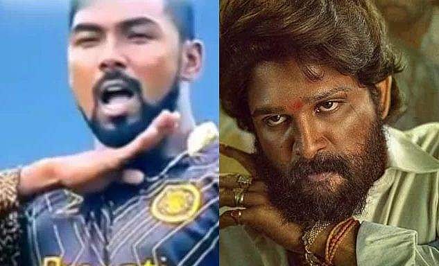 ക്രിക്കറ്റ് ​ഗ്രൗണ്ടിൽ തരം​ഗം തീർത്ത് വീണ്ടും 'പുഷ്പ'- വിക്കറ്റ് നേട്ടം 'അല്ലു അർജുൻ സ്റ്റൈലിൽ' ആഘോഷിച്ച് ബം​ഗ്ലാ ബൗളർ (വീഡിയോ)