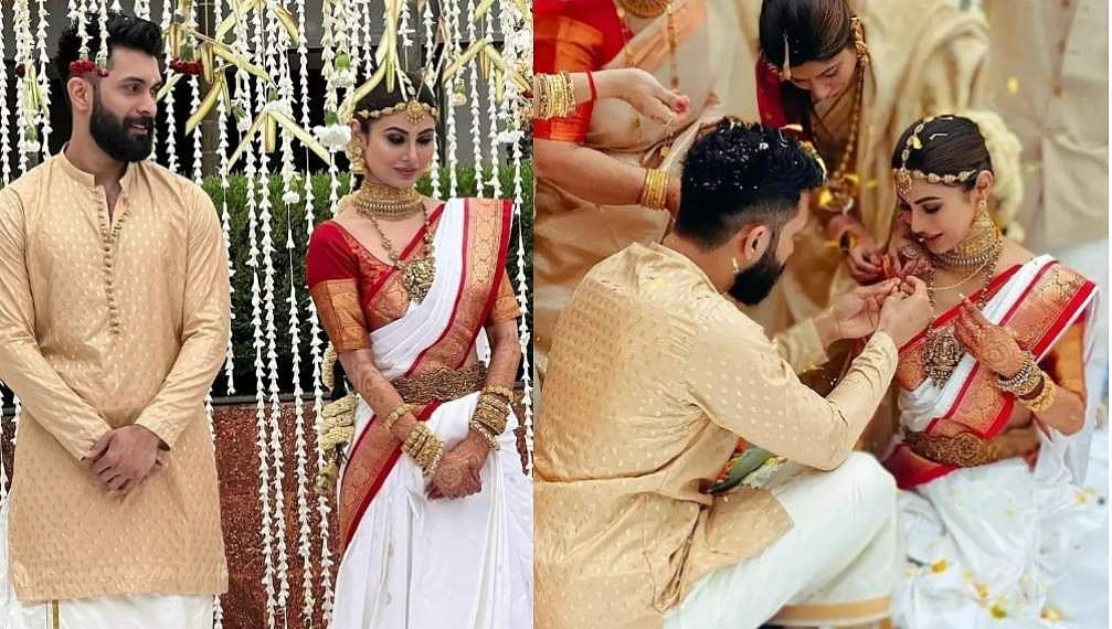 നടി മൗനി റോയിയും സൂരജ് നമ്പ്യാരും വിവാഹിതരായി, വൈറലായി ചിത്രങ്ങൾ