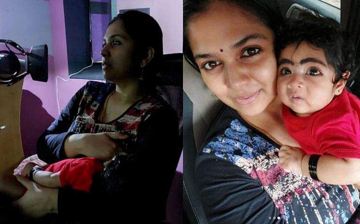 മൂന്നു മാസം പ്രായമായ മകളെ പാലൂട്ടിക്കൊണ്ട് ഡബ്ബ് ചെയ്ത് അഞ്ജലി നായർ; പ്രശംസിച്ച് ആരാധകർ