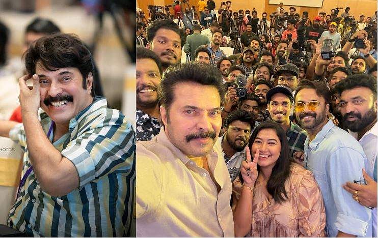 'മാധ്യമ സുഹൃത്തുക്കൾ'; സെൽഫിയുമായി മമ്മൂട്ടി