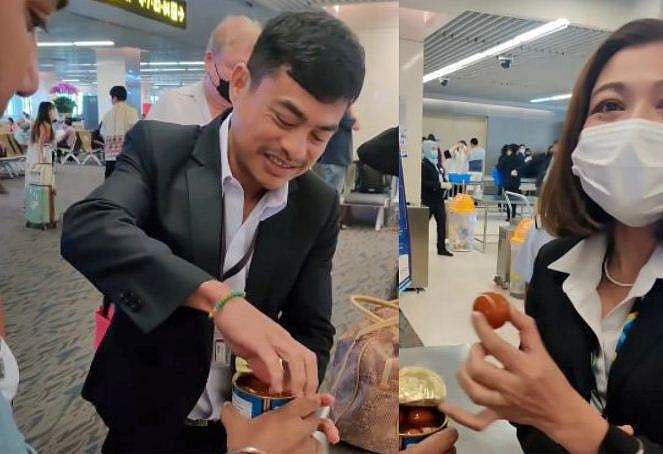 ​ഗുലാബ് ജാമുന് എയർപോർട്ടിൽ പിടിവീണു, സുരക്ഷാ ഉദ്യോ​ഗസ്ഥരോട് യുവാവിന്റെ മധുര പ്രതികാരം; വിഡിയോ വൈറൽ 