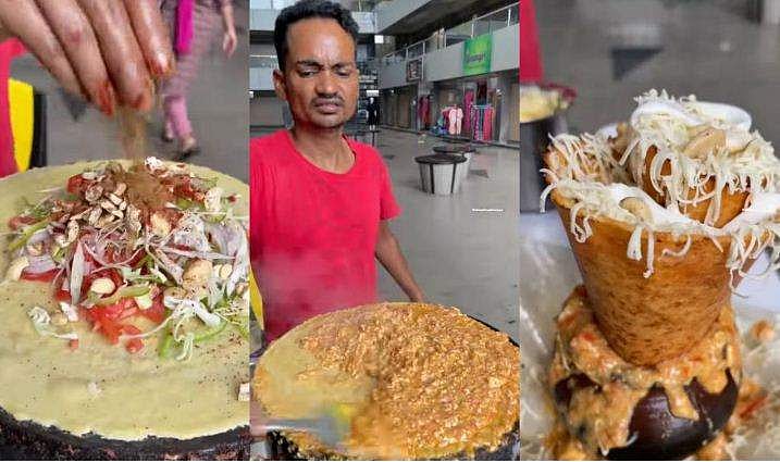 ഇതുവരെ കണ്ടിട്ടില്ലാത്ത ഒരു കിടിലന്‍ ദോശ ഐറ്റം; വിഡിയോ വൈറല്‍ 