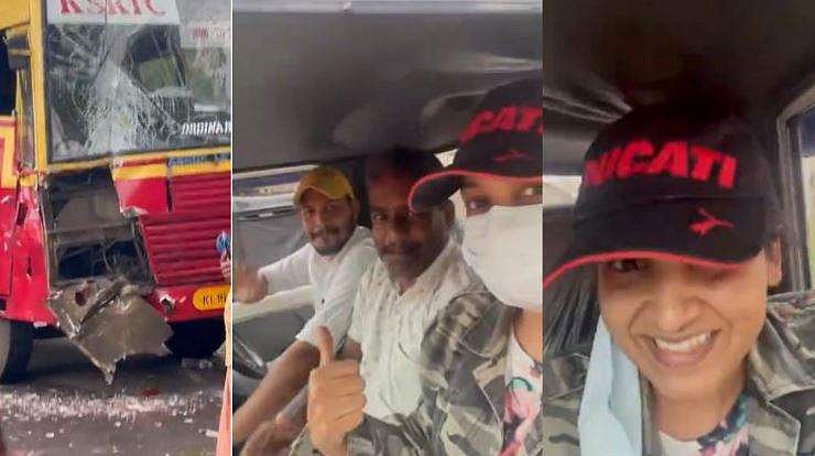 റോഡിൽ അപകടം, പെട്ടിഓട്ടോക്കാർ രക്ഷകരായി, കട്ടപ്പനയിലെത്തിയപ്പോൾ വീണ്ടും കുടുങ്ങി; വിഡിയോയുമായി ലെന