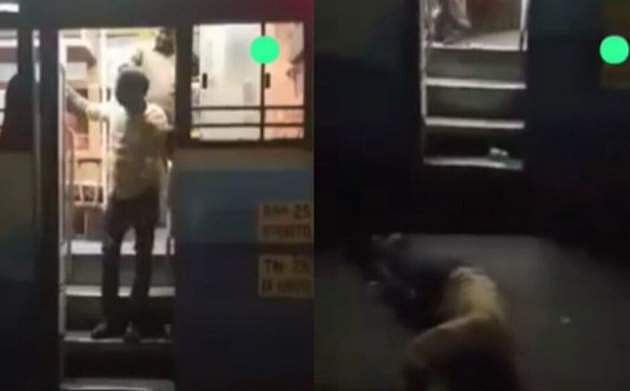 മദ്യപിച്ച് ബസിൽ കയറി; യാത്രക്കാരനെ കണ്ടക്ടർ ബലം പ്രയോ​ഗിച്ച് റോഡിലേക്ക് തള്ളിയിട്ടു