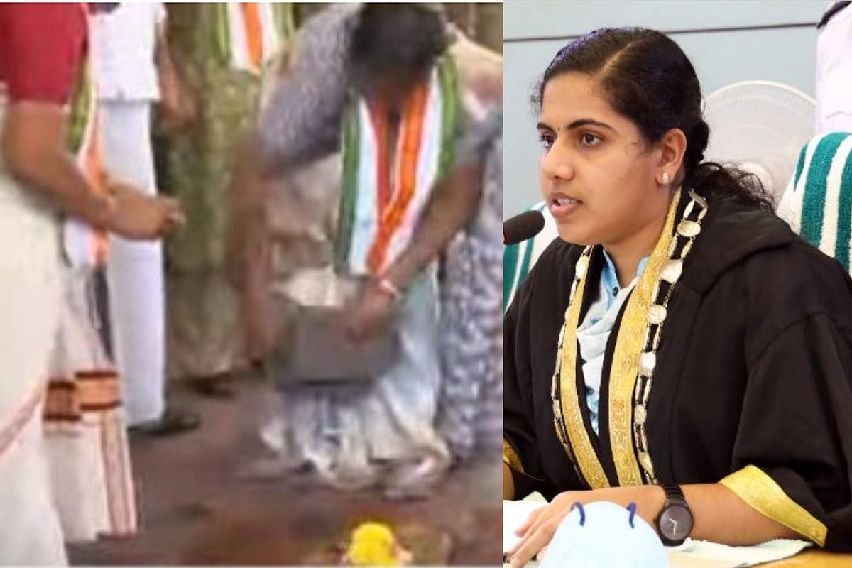 'ചാണകവെള്ളം തളിച്ച് പ്രതികാത്മക ശുദ്ധികലശം'; ആര്യാ രാജേന്ദ്രന്റെ രാജി ആവശ്യപ്പെട്ട് ഇന്നും പ്രതിഷേധം