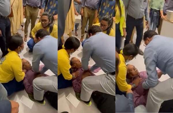 'എന്റെ അച്ഛന്‍ ഇന്നൊരു ജീവന്‍ രക്ഷിച്ചു'; ഷോപ്പിങ്ങിനിടെ കുഴഞ്ഞുവീണ വയോധികന് സിപിആര്‍ നല്‍കി ഡോക്ടര്‍, വിഡിയോ വൈറല്‍ 