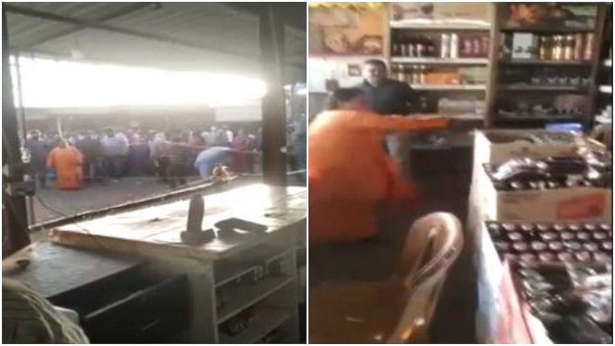 മദ്യഷോപ്പ് എറിഞ്ഞു തകര്‍ത്ത് മുന്‍ കേന്ദ്രമന്ത്രി ഉമാഭാരതി, വൈറല്‍ വീഡിയോ 