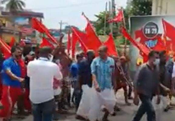 'ഉച്ചത്തില്‍ മുദ്രാവാക്യം വിളിച്ചു'; തിരുവനന്തപുരത്ത് സിപിഎം-സിപിഐ സംഘര്‍ഷം, കല്ലേറ്
