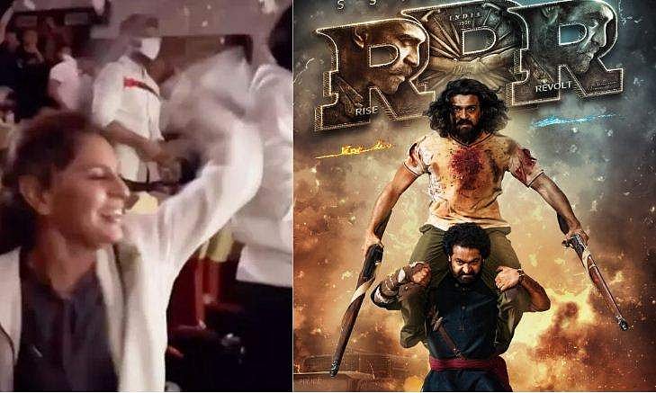 ആർആർആർ: മൂന്നാം ദിനം 500 കോടി ക്ലബ്ബിൽ; റാം ചരണിന്റെ അഭിനയം കണ്ട് തിയറ്ററിൽ ഭാര്യയുടെ ആഘോഷം, വിഡിയോ 
