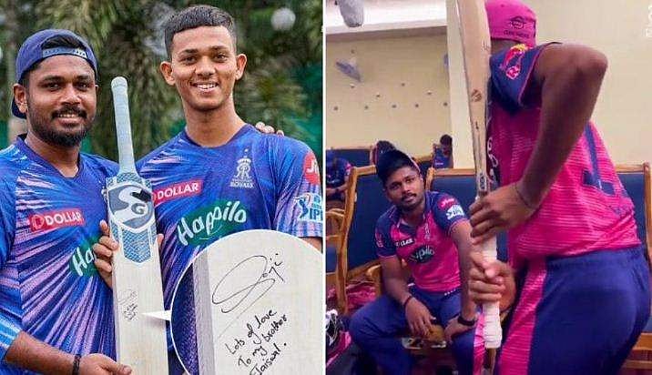 വാക്ക് പാലിച്ച് സഞ്ജു; യശസ്വിക്ക് പുതുപുത്തന്‍ ബാറ്റ് ക്യാപ്റ്റന്റെ സമ്മാനം