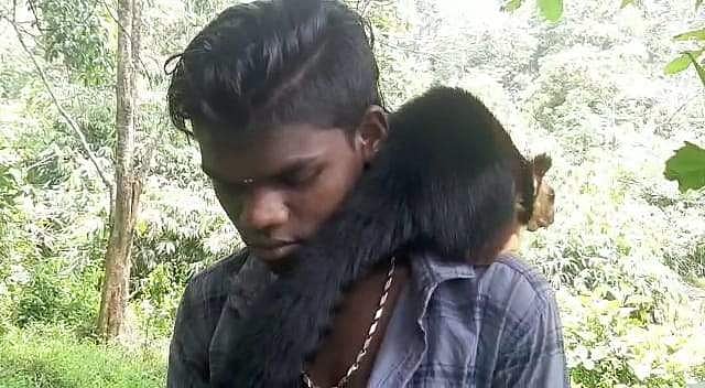 കിച്ചൂ എന്ന് നീട്ടിവിളിച്ചാല്‍ മതി, ഓടിയെത്തും; മലയണ്ണാനും മനുഷ്യനും തമ്മില്‍ അപൂര്‍വ സൗഹൃദം (വീഡിയോ)