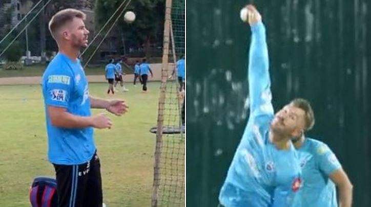 'ലെഗ് സ്പിന്നിലും നല്ല പിടിയാണ്!'- സിക്‌സ് അടിക്കാന്‍ മാത്രമല്ല, വിക്കറ്റ് വീഴ്ത്താനും അറിയാം; വാര്‍ണറുടെ ബൗളിങ് (വീഡിയോ)