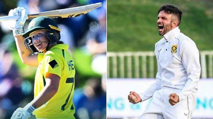 ഉജ്ജ്വല സെഞ്ച്വറി, വിക്കറ്റ് നേട്ടം; അലിസ ഹീലിയും കേശവ് മഹാരാജും മികച്ച താരങ്ങള്‍; ഐസിസി പുരസ്‌കാരം